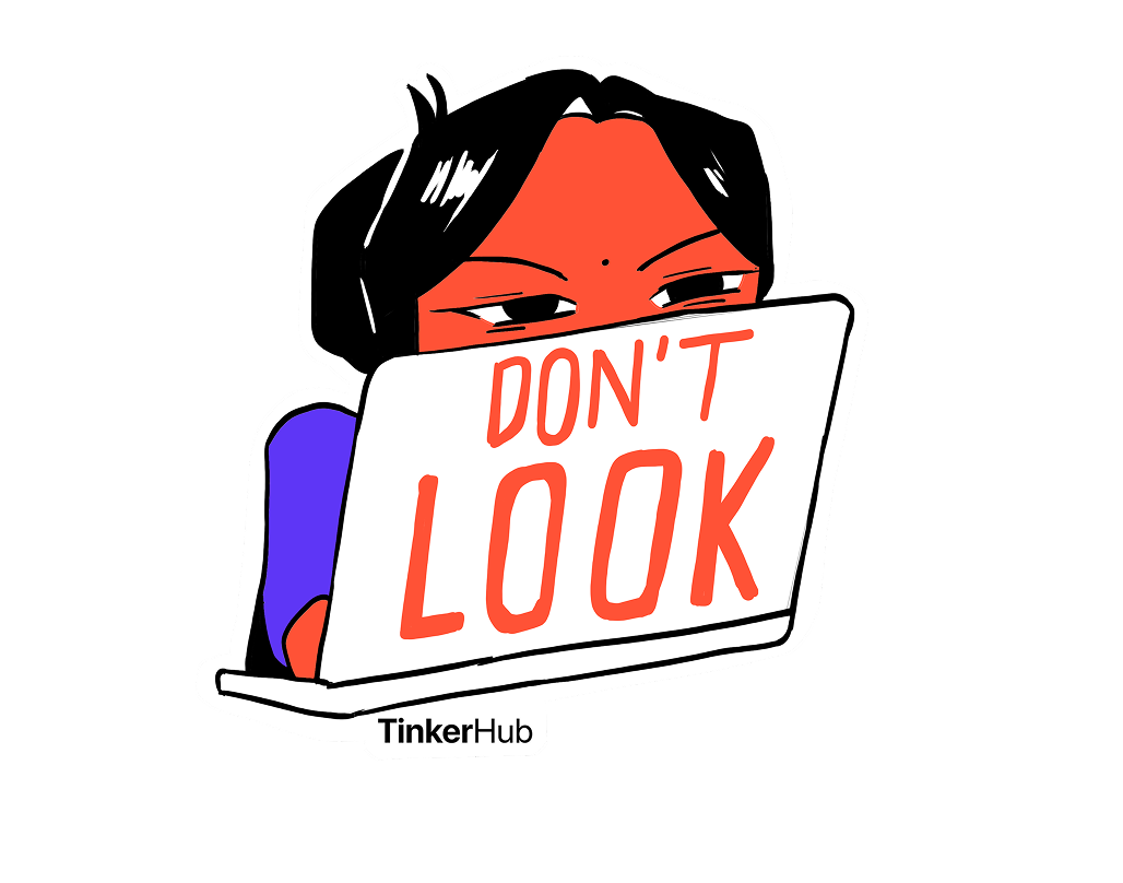 Don't look sticker